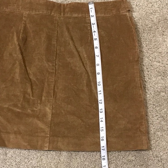 NWOT Banana Republic caramel Corduroy mini skirt - 6 - Picture 6 of 8